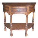 East Indies Half Round Table Shelve - EI012